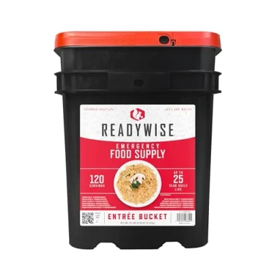 Image de ReadyWise, 120 Portions, Seulement Déjeuner &amp; Dîner, 13 Recettes Différentes, Grab Go, Lyophilisé, Durée de Conservation 25 Ans, Nourriture d’Urgence, pour 7 Jours 2 Personnes