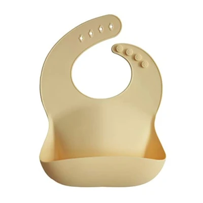 Image de mushie Bavoir Bébé en Silicone Bavoirs Imperméables Réglables Faciles à Essuyer 4 Tailles Avec Poches Avant Profondes 100% Sans BPA et Phtalate Sunshine