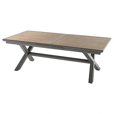 Image de Hespéride Table de Jardin Extensible Axiome Effet Bois Honey &amp; Praline