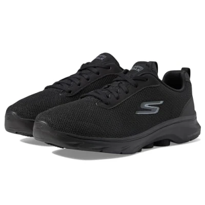 Image de Skechers Performance GO WALK 7 LACE UP Chaussures de course, Femme, Taille: 39, Black Tissu / matière synthétique