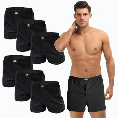 Image de SGS Lot de 6 à 10 boxers pour homme, Noir., XXXXL