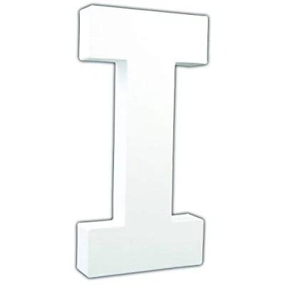 Image de Décopatch AC708C Un support en papier blanc mâché 3x10x20,5 cm, Lettre I