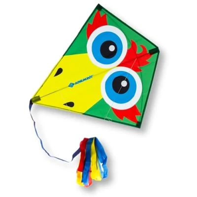 Image de Schildkröt Classic Kite 70, Forme Classique avec Tiges, 250 cm de Long, Queue Cerf Volant en 3 Parties, Ligne Polyester 5kp Poignée