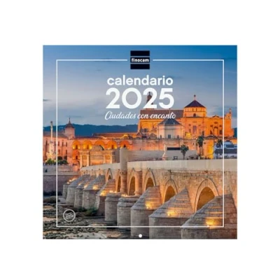 Image de Finocam Calendrier mural 30 x cm pour écrire 2025 mois vue janvier décembre (12 mois) Villes espagnoles