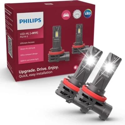 Image de Philips Ultinon Access LED ampoule de phare automobile (H11), ultra compact direct fit, +80%, 6.000K, set 2