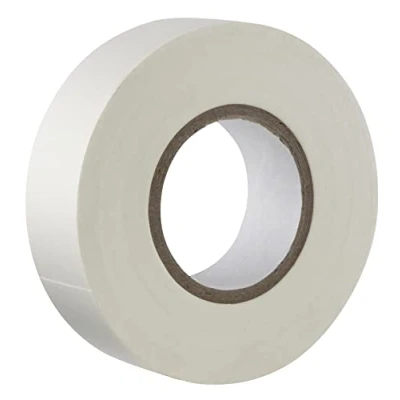 Image de GOCABLETIES Ruban adhésif isolant électrique blanc 19 mm x 20 m résistant, autocollant protèger, regrouper, réparer des câbles 1 rouleau