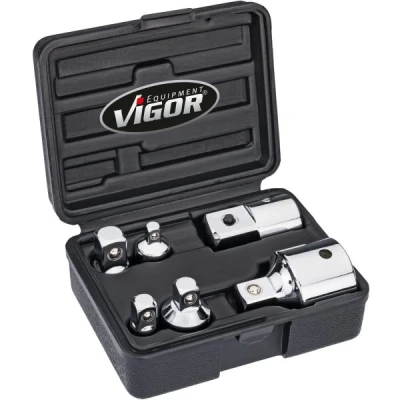 Image de VIGOR V1293 Kit d&#039;adaptateur d&#039;élargissement / réduction, cliquet 6,3 (1/4&quot;), 10 (3/8&quot;), 12,5 (1/2&quot;), 20 (3/4&quot;) 6 Adaptateur 1