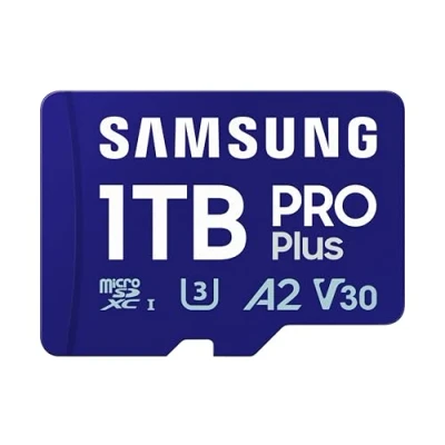 Image de Samsung Carte Mémoire MicroSDXC, PRO Plus MB MD1T0SA/EU, 1 To, Vitesse de Lecture jusqu’à 180 Mo/s