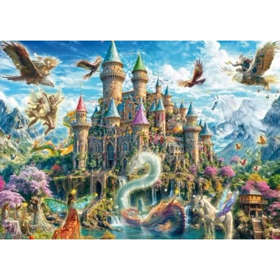 Image de Schmidt Spiele 59791 Puzzle Château de Conte Fées dans Le Royaume l&#039;imagination 1000 Pièces, Multicolore