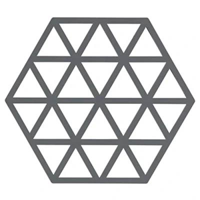 Image de Zone Denmark Trivet Triangles Cool Grey 16 x 14 cm