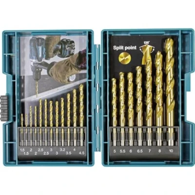 Image de Makita B 67795, ‎Jeu de 19 Forets Noir/Bleu/Argent