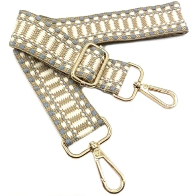 Image de Bandouliere de Rechange Reglable Kaki Beige, Sangle Sac a Main Remplacement, Universelles mit Boucle Dore pour Femme à Main, Bandoulière Accessoires, 3.8cm, 805