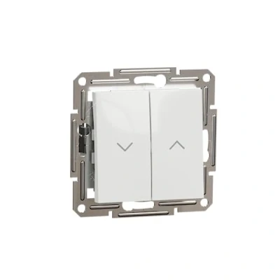 Image de Schneider Electric Asfora EPH1370121D bouton de volet roulant 10 A 250 V LED encastré, roulant, bornes à enficher, blanc