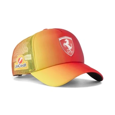 Image de PUMA Scuderia Ferrari F1 Casquette Édition Spéciale Lewis Hamilton GP de Grande Bretagne 2025 Dégradé Rouge Taille Unique