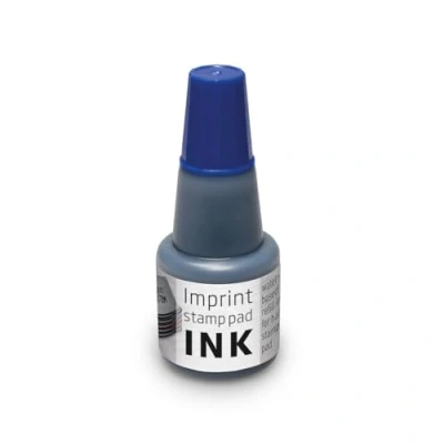 Image de Imprint 7711 recharge d&#039;encre pour tampon encreur 9071M, 9072M, 9073M 1 flacon de 24 ml, bleu, encre à base d&#039;eau, impression propre, taille 7,5 x 3 cm