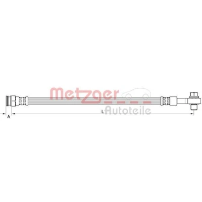 Image de METZGER 4111619 Flexible De Frein Essieu avant gauche, droit 427 OPEL: Corsa D 3/5 portes, Adam, E portes
