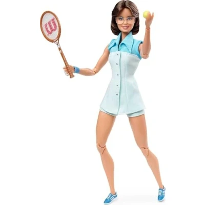 Image de Barbie Signature Billie Jean King, poupée de Collection Femmes d&#039;Exception en Tenue Tennis, Jouet Collector, GHT85, Multicolore