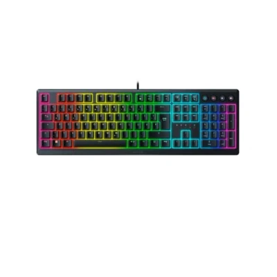 Image de Razer Ornata V3, Clavier Gaming avec interrupteurs Hybrides à Membrane mécanique (Repose Poignet Ergonomique, entièrement programmable, chromé RVB), Allemand, Noir
