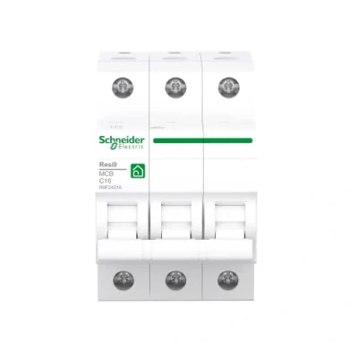 Image de Schneider Electric 1334304 SCHN Resi9 3P C16A Disjoncteur Caractéristiques 6kA, 16A C, Nennstrom