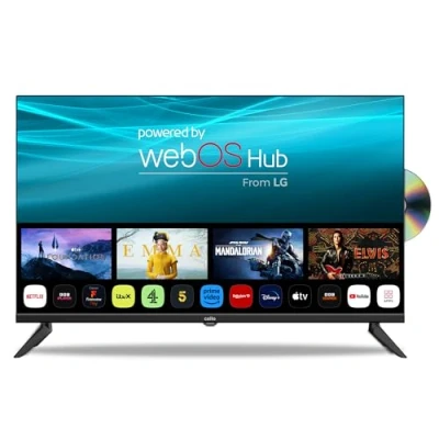 Image de Cello C3224WSF Trav 32&quot; Pouces Smart/DVD Camping Voyage TV Lecteur DVD intégré sans Cadre Triple Tuner Bluetooth WebOS by LG Idéal pour Car Camionnette Fabriqué en Europe [2024]