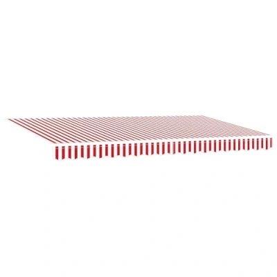 Image de vidaXL Tissu de Remplacement d&#039;auvent pour Cadre 4x2 m Rouge et Blanc