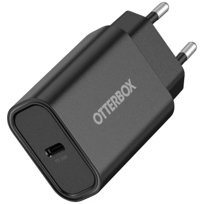 Image de Otterbox Standard EU 30W USB C PD Chargeur Mural, Fast Charger pour Smartphone et Tablette, Testé Contre Les Chutes, Robuste, Ultra Durable, Noir