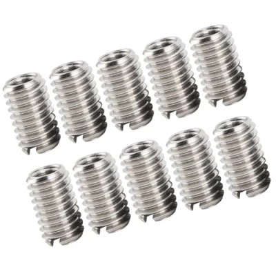 Image de 10 Pièces Inserts Filetés en acier inoxydable, Insert de filetage, Filetage Autotaraudeur, Écrous à Visser femelle M4 mâle M6 Réparation pour Maintenance Matérielle