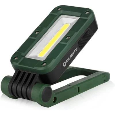 Image de OLIGHT Swivel Lampe de Travail LED et COB Rechargeable avec Type C,Lampe d&#039;Inspection Portable Magnétique Crochet,Lampe Chantier Orientable 180 pour Camping, Atelier, Urgence(Vert)