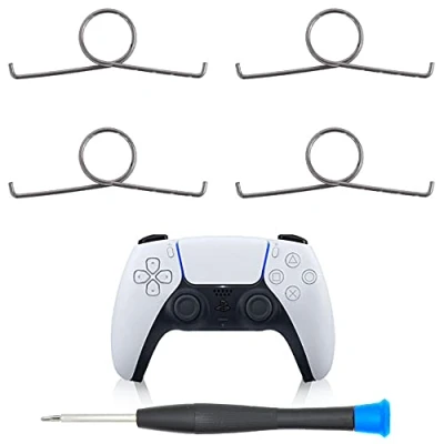Image de MMOBIEL 4 pièces L2 R2 Ressorts de bouton déclenchement pour la manette DualSense CFI ZCT1W PlayStation 5 PS5, avec (+) tournevis.