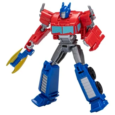 Image de Transformers EarthSpark, Figurine Optimus Prime Classe Guerrier de 12,5 cm, Jouet Robot pour Enfants, à partir 6 Ans
