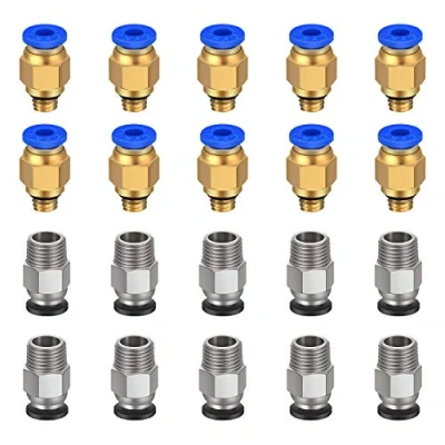Image de Raccord pneumatique TUZUK PC4 M6 Push to Connect + rapide droit M10 pour imprimante 3D Bowden Extruder (Pack of 20pcs)