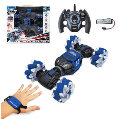 Image de Lexibook, Extreme Crosslander, Voiture télécommandée Tout Terrain, jusqu&#039;à 12km/h, Effets Lumineux, télécommande &amp; Bracelet de contrôle gestuel Inclus, Musique, Rechargeable, RC50, Noir