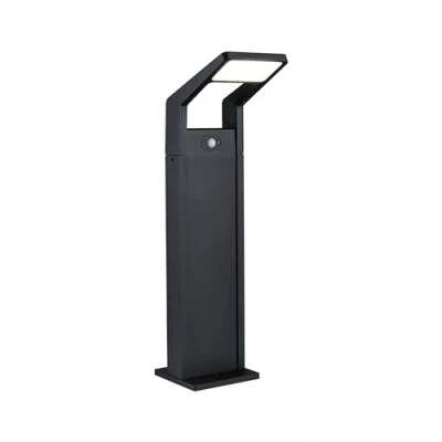 Image de Paulmann 94860 Borne Lumineuse LED Juntea détecteur de Mouvement IP44 585mm 3000K 11W 900lm 230V Anthracite aluminium luminaire d&#039;extérieur, 11 W