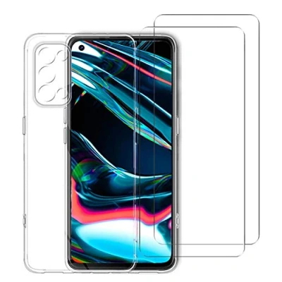 Image de Realme 7 PRO 4G Coque gel transparente et 2 protections écran verre trempé [Novago]