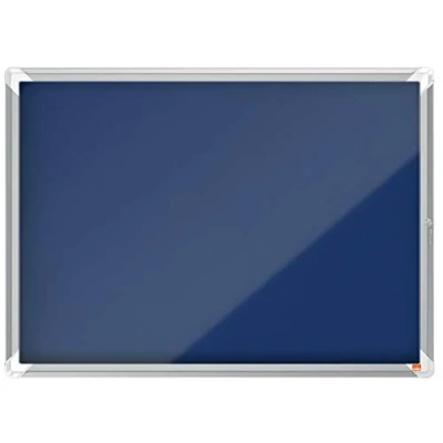 Image de Nobo Premium Plus, Vitrine d&#039;Affichage Tableau Feutre Verrouillable, 8 x A4, Bleu, 1915327