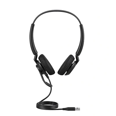 Image de Jabra Engage 40 Micro casque filaire stéréo Technologie 2 micros à réduction de bruit, câble USB A Ultra léger Fonctionne avec les plateformes UC telles que Zoom &amp; Unify Noir