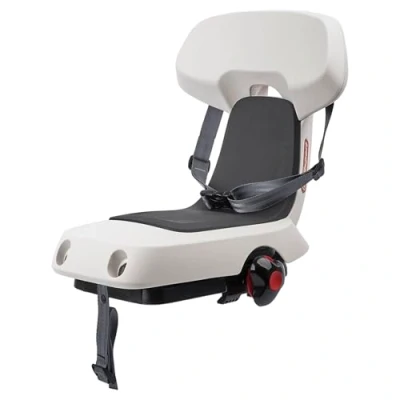 Image de POLISPORT 8636100011 Siège arrière Guppy Junior pour vélos avec Roues de 26&#039; à 29&#039; adapté aux Enfants d&#039;un Poids Maximum 35 kg ancrage sur Le Porte Bagages Cool Gris Clair/Foncé