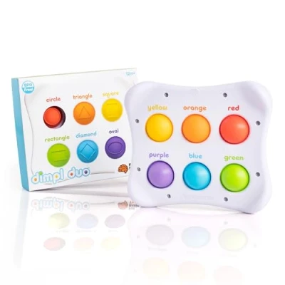 Image de Fat Brain Dimpl Duo, Early Development Toy, Educational Push and Pop Sensory Toy for Babies, Colourful Boys Girls Aged 12 Months Older