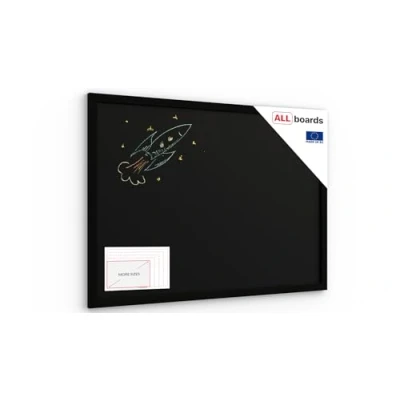 Image de ALLboards Tableau noir à craie 70x50 cm avec cadre en bois ECO