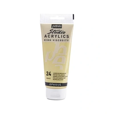 Image de Pébéo 837024 Studio Acrylique Tube Jaune de Naples Imitation 100 ml