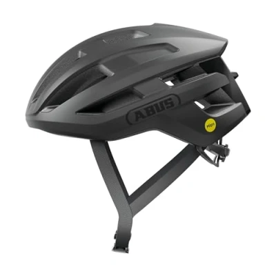 Image de ABUS casque de vélo course PowerDome MIPS léger avec système d&#039;aération intelligent et protection contre les chocs Made in Italy pour hommes femmes Noir, taille L