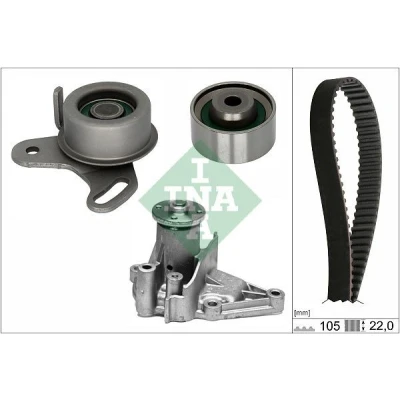 Image de INA 530 0427 31 pompe à eau + Kit De Distribution avec HYUNDAI: Getz, Matrix, Coupe II, KIA: RIO 2, Cerato Berline, 5 portes