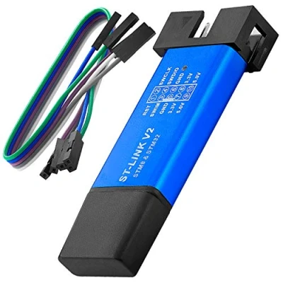 Image de AZDelivery St Link V2 Mini Débogueur et Programmateur pour STM8 STM32 avec Boîtier en Aluminium Compatible Arduino incluant Un E Book!
