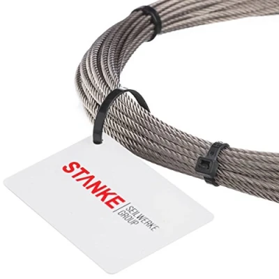 Image de Seilwerk STANKE 40 m Câble d&#039;Acier Acier Inoxydable 5 mm 7x7 Cordage en Inox V4A A4