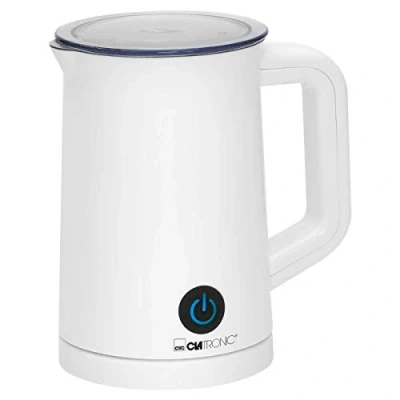 Image de Mousseur à lait Emulsionneur a Ecremeuse électrique Clatronic MS 3693 électronique pour mousse de avec couvercle anti éclaboussures Blanc
