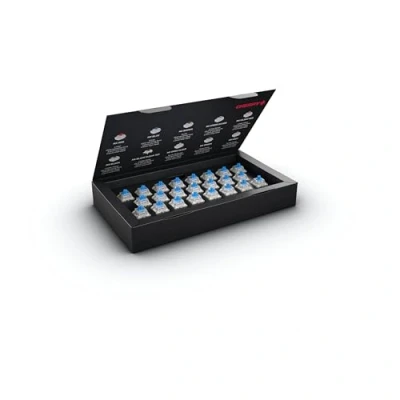 Image de CHERRY MX RGB BLUE Switch Kit, 23 commutateurs mécaniques de clavier, pour DIY, Hot Swap ou clavier gaming, commutateur tactile avec clic, audible et perceptible