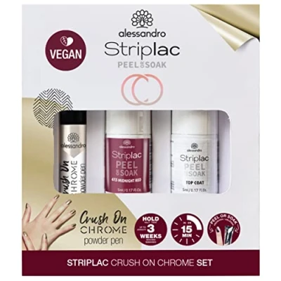 Image de alessandro Striplac Peel or Soak ICEGOLD Crush On Chrome Set Perfekte Nägel in 15 Minuten