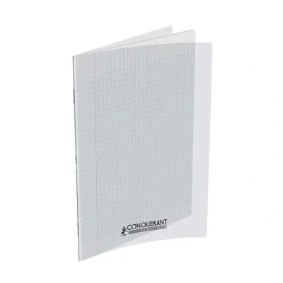 Image de Conquérant Cahier avec couverture en polypro 96 pages 90 g 24 x 32 grands carreaux seyès incolore