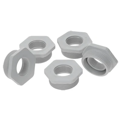 Image de Kalitec G6322000 Lot de 5 réducteurs M32/M20 en plastique gris clair I Réducteur presse étoupe hexagonal Filetage intérieur M20 extérieur M32 IP68