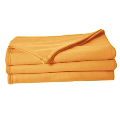 Image de POYET MOTTE POLECO Couverture polaire Polyester Miel 180 x 220 cm